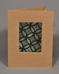 Embossed Card with Pastel on Black